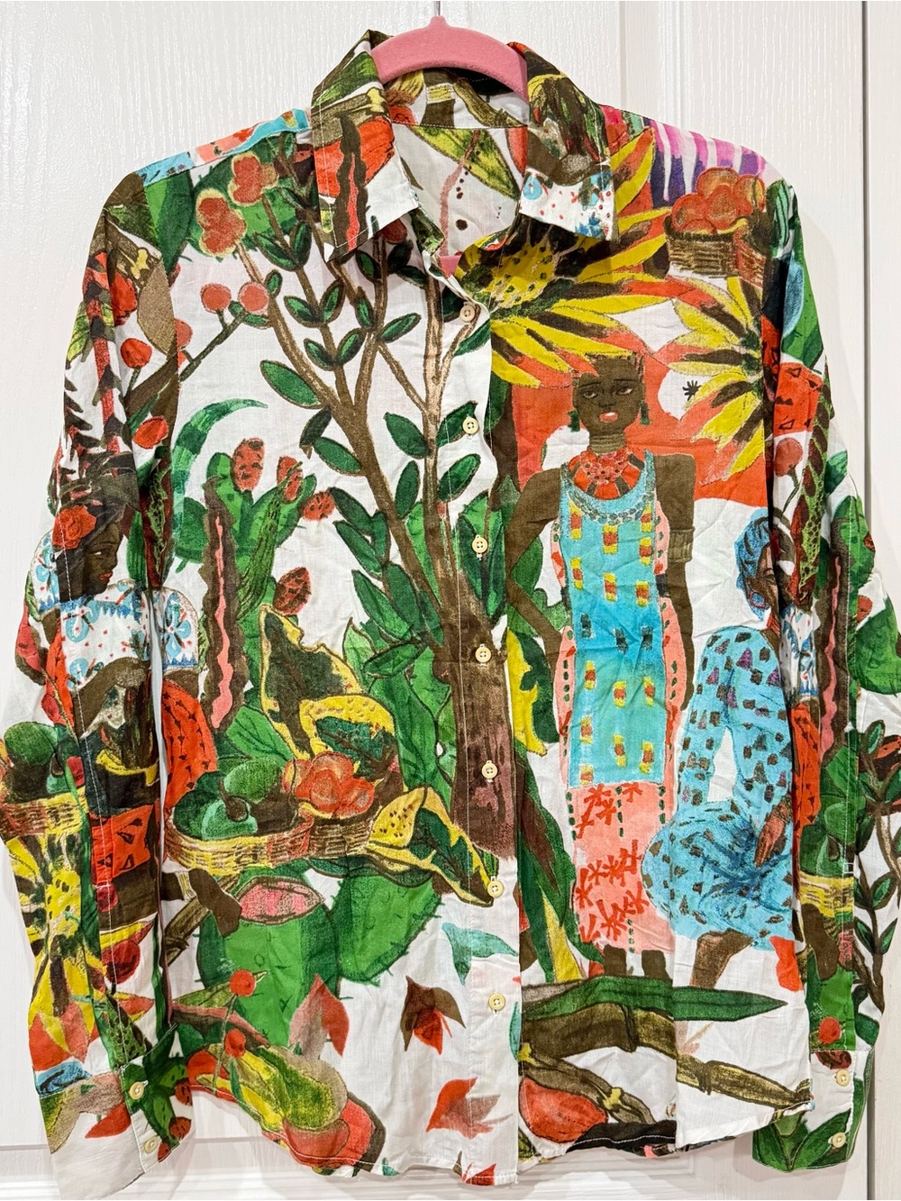 Desigual Tropical Print Button-Up Shirt